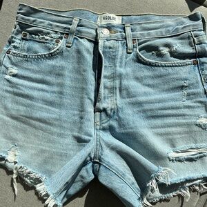 Agolde Parker Long Denim Short